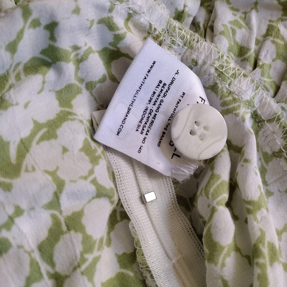 FAITHEULL THE BRAND Lou Lou Mini Dress Green Floral Flirty Button Up Smocked 4 - Picture 9 of 12